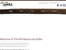 Tablet Screenshot of millrestaurant.co.uk